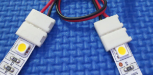 Strip LEDs can also be used solderless by using these special connectors.